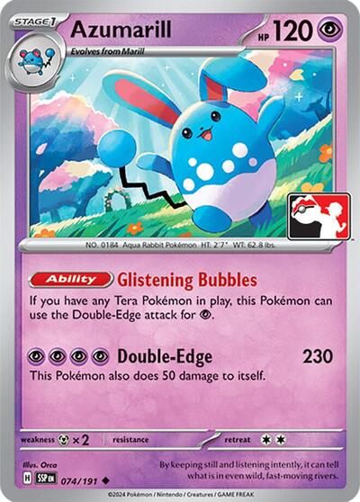 Azumarill #74 Prize Pack Series Cards