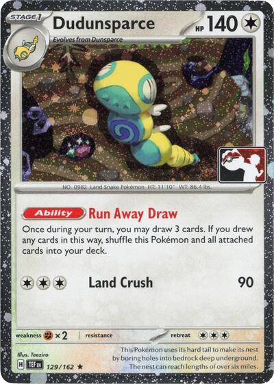 Dudunsparce #129 Prize Pack Series Cards