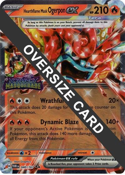 Hearthflame Mask Ogerpon ex #40 Jumbo Cards