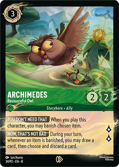 Archimedes - Resourceful Owl #34 Disney Lorcana Promo Cards