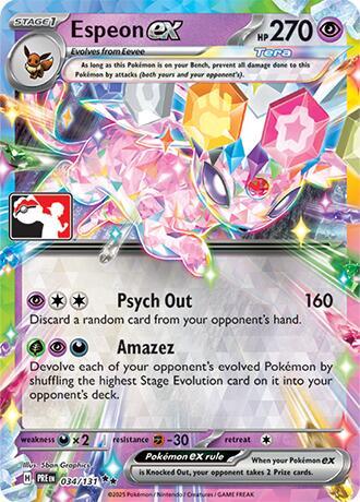 Espeon ex #34 Prize Pack Series Cards