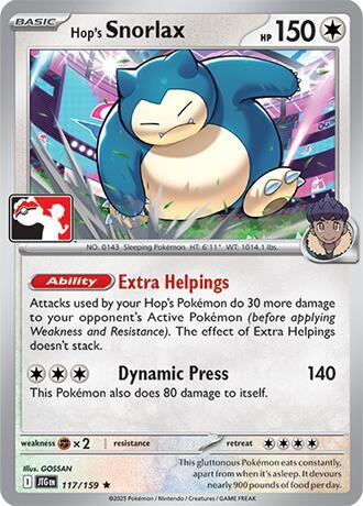Hop's Snorlax #117 Prize Pack Series Cards