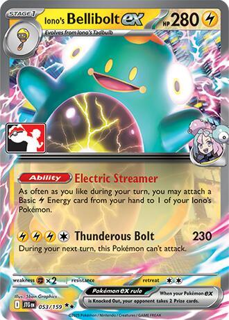 Iono's Bellibolt ex #53 Prize Pack Series Cards