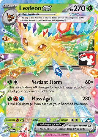 Leafeon ex #6 Prize Pack Series Cards