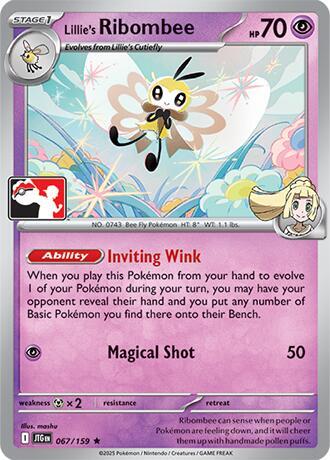 Lillie's Ribombee #67 Prize Pack Series Cards