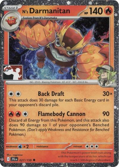 N's Darmanitan #27 Prize Pack Series Cards