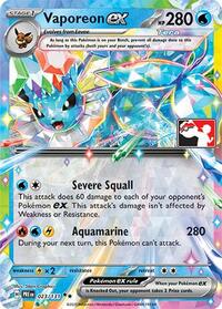 Vaporeon ex #23 Prize Pack Series Cards