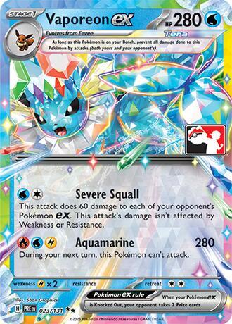 Vaporeon ex #23 Prize Pack Series Cards