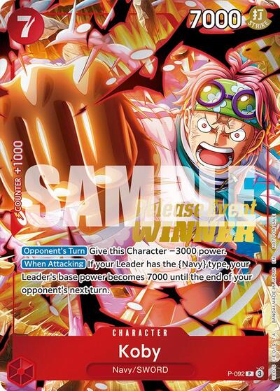 Koby (OP12 Release Event Winner) #P-092 One Piece Promotion Cards