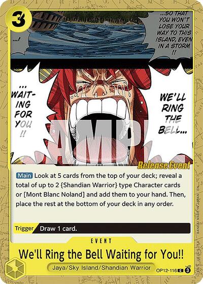 We'll Ring the Bell Waiting for You!! #OP12-116 Legacy of the Master Release Event Cards