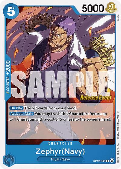 Zephyr(Navy) #OP12-046 Legacy of the Master Release Event Cards