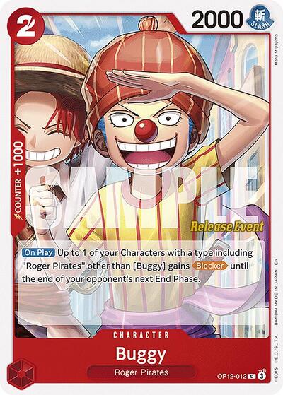 Buggy #OP12-012 Legacy of the Master Release Event Cards