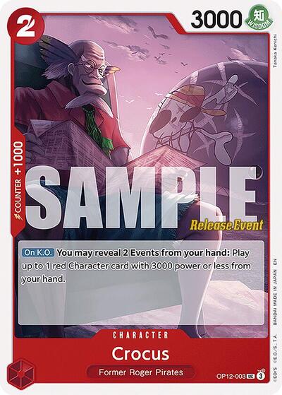 Crocus #OP12-003 Legacy of the Master Release Event Cards