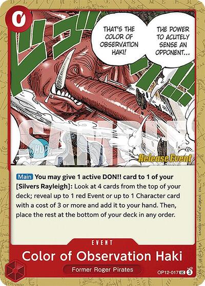 Color of Observation Haki #OP12-017 Legacy of the Master Release Event Cards