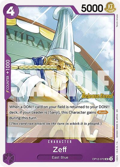 Zeff #OP12-072 Legacy of the Master Release Event Cards