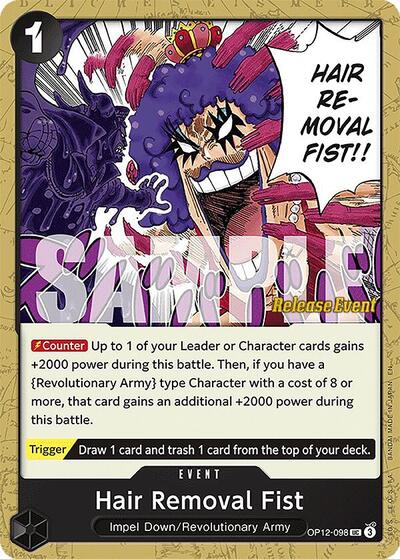 Hair Removal Fist #OP12-098 Legacy of the Master Release Event Cards