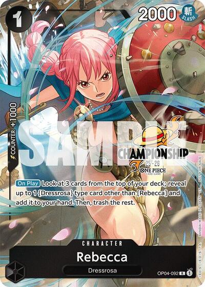 Rebecca (CS 25-26 Celebration Pack) #OP04-092 One Piece Promotion Cards