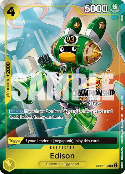 Edison (CS 25-26 Celebration Pack) #OP07-100 One Piece Promotion Cards
