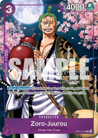 Zoro-Juurou (CS 25-26 Event Pack Finalist Ver.) #OP05-067 One Piece Promotion Cards