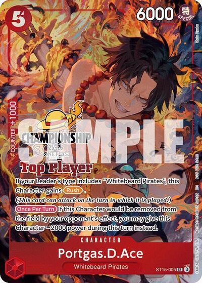 Portgas.D.Ace (CS 25-26 Top Player Pack) #ST15-005 One Piece Promotion Cards