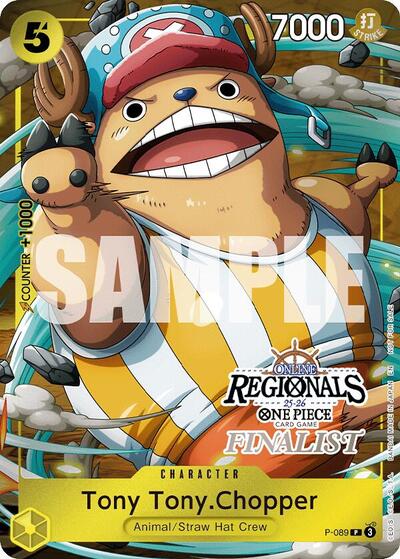 Tony Tony.Chopper (Online Regional Finalist Card Set 2025 Vol.2) #P-089 One Piece Promotion Cards
