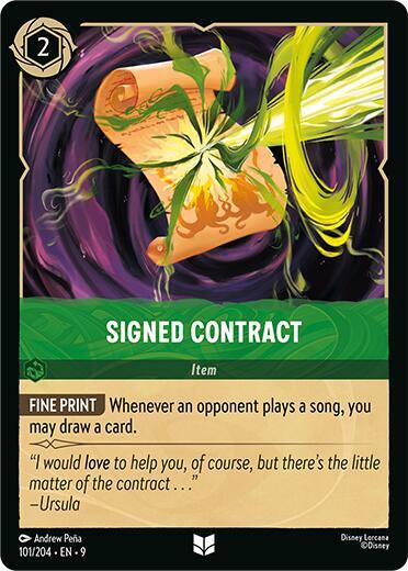 Signed Contract #101 Fabled