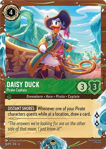 Daisy Duck - Pirate Captain (Disney Cruise Promo) #16 Disney Lorcana Promo Cards