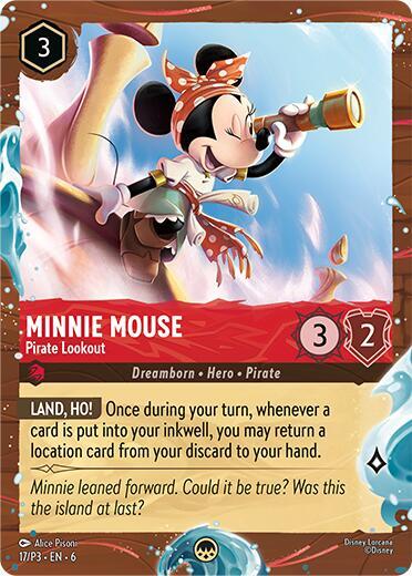 Minnie Mouse - Pirate Lookout (Disney Cruise Promo) #17 Disney Lorcana Promo Cards