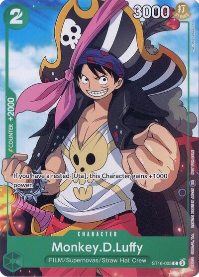 Monkey.D.Luffy (Welcome Pack Vol. 2) #ST16-005 One Piece Promotion Cards