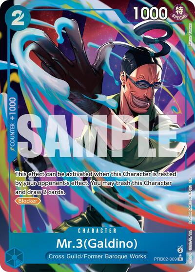 Mr.3(Galdino) - PRB02-009 (Alternate Art) #PRB02-009 Premium Booster -The Best- Vol. 2