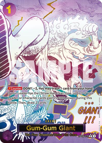 Gum-Gum Giant (Alternate Art) #OP09-078 Premium Booster -The Best- Vol. 2
