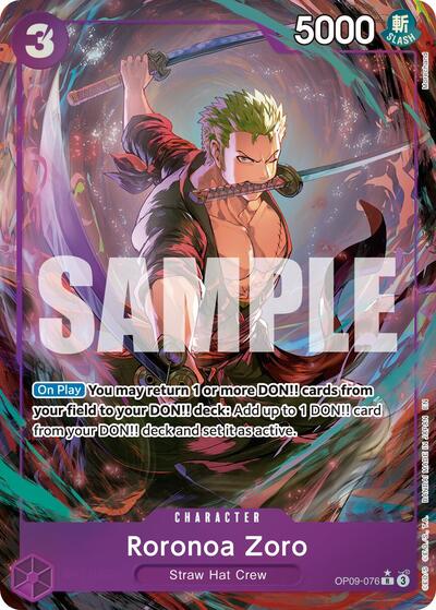 Roronoa Zoro - OP09-076 (Alternate Art) #OP09-076 Premium Booster -The Best- Vol. 2
