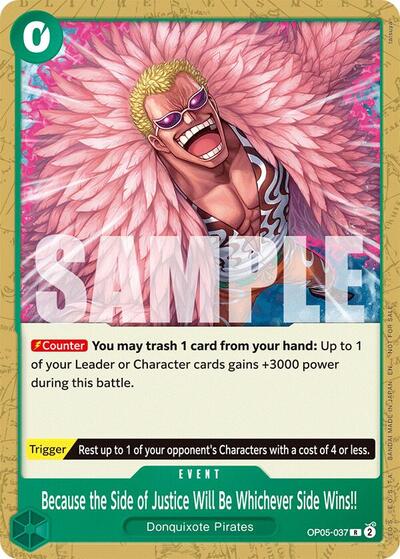 Because the Side of Justice Will Be Whichever Side Wins!! (Tournament Pack 2025 Vol. 4) #OP05-037 One Piece Promotion Cards