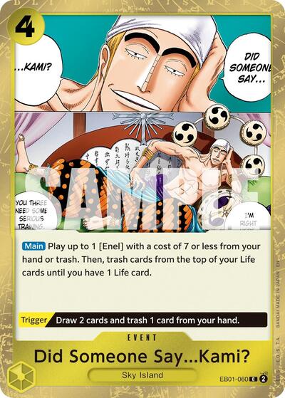 Did Someone Say...Kami? (Pirate Foil) #EB01-060 Premium Booster -The Best- Vol. 2