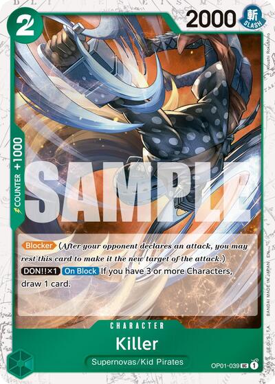 Killer (Pirate Foil) #OP01-039 Premium Booster -The Best- Vol. 2