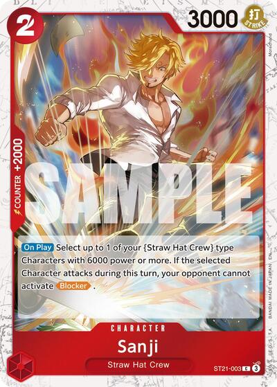 Sanji - ST21-003 (Pirate Foil) #ST21-003 Premium Booster -The Best- Vol. 2