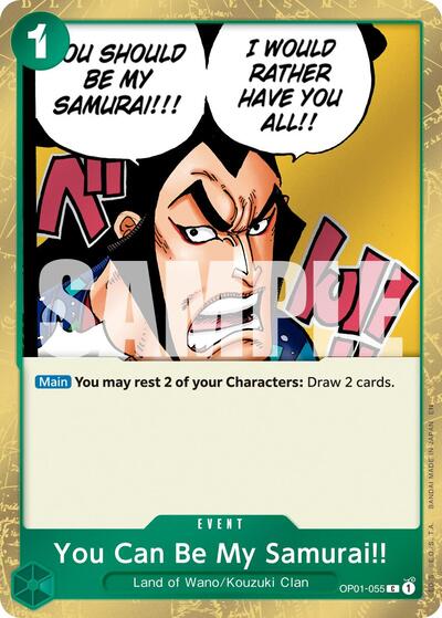 You Can Be My Samurai!! (Pirate Foil) #OP01-055 Premium Booster -The Best- Vol. 2