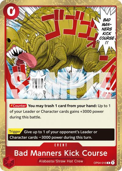 Bad Manners Kick Course (Reprint) #OP04-016 Premium Booster -The Best- Vol. 2