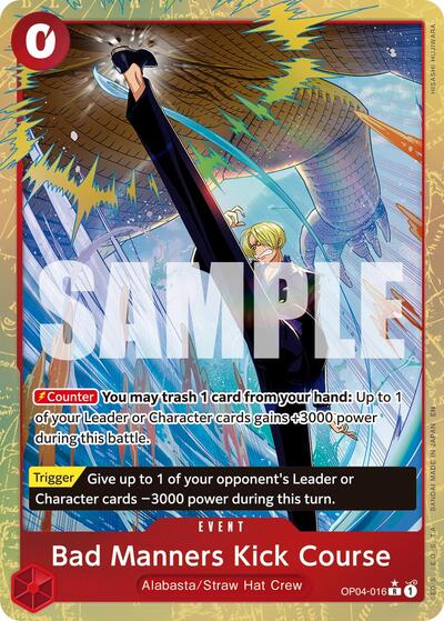 Bad Manners Kick Course (Alternate Art) #OP04-016 Premium Booster -The Best- Vol. 2
