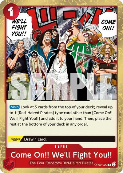 Come On!! We'll Fight You!! (Reprint) #OP09-020 Premium Booster -The Best- Vol. 2