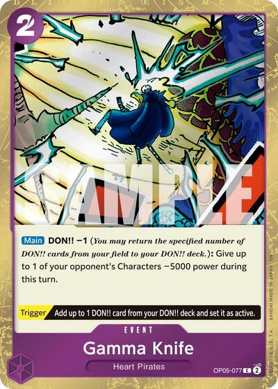 Gamma Knife (Pirate Foil) #OP05-077 Premium Booster -The Best- Vol. 2