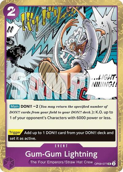 Gum-Gum Lightning (Pirate Foil) #OP09-077 Premium Booster -The Best- Vol. 2