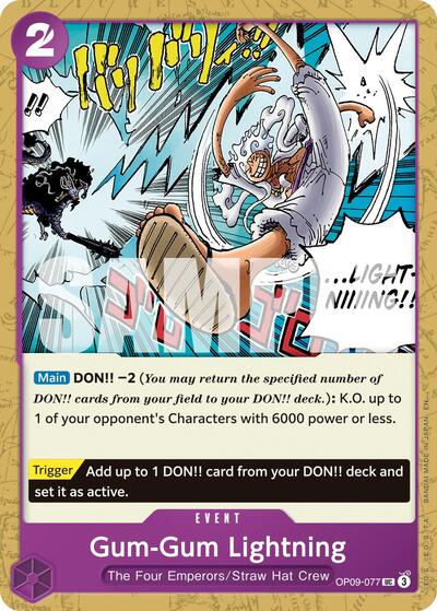 Gum-Gum Lightning (Reprint) #OP09-077 Premium Booster -The Best- Vol. 2