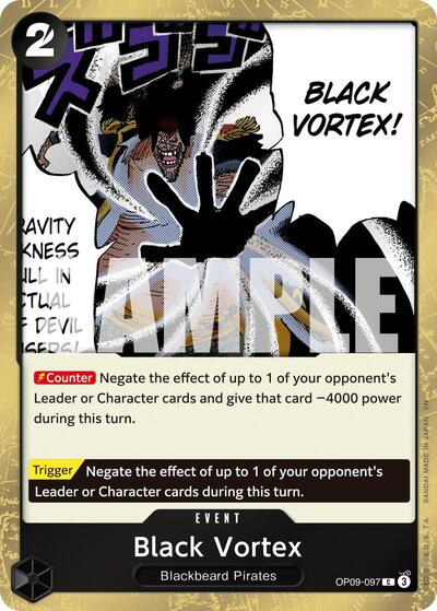 Black Vortex (Pirate Foil) #OP09-097 Premium Booster -The Best- Vol. 2