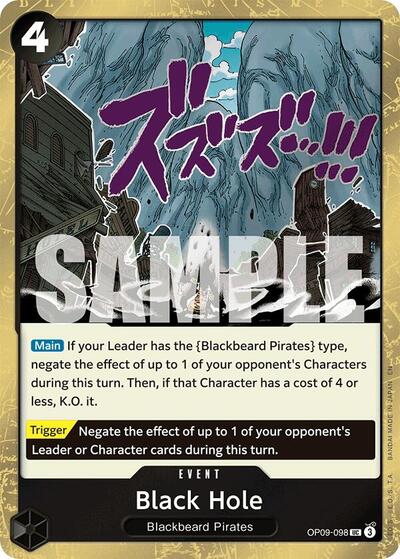 Black Hole (Pirate Foil) #OP09-098 Premium Booster -The Best- Vol. 2