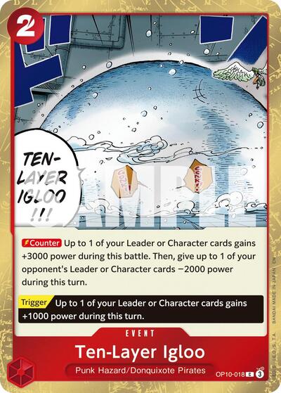 Ten-Layer Igloo (Pirate Foil) #OP10-018 Premium Booster -The Best- Vol. 2