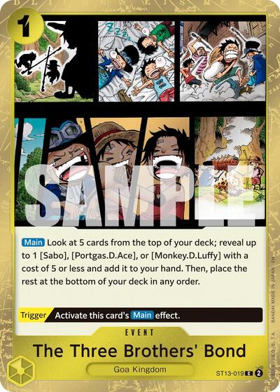 The Three Brothers' Bond (Pirate Foil) #ST13-019 Premium Booster -The Best- Vol. 2