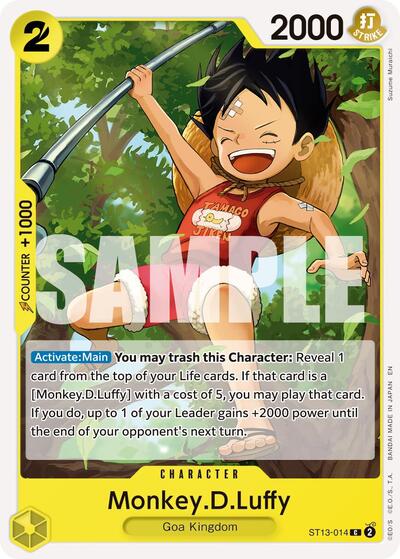 Monkey.D.Luffy - ST13-014 (Reprint) #ST13-014 Premium Booster -The Best- Vol. 2