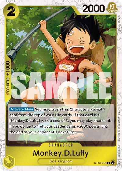 Monkey.D.Luffy - ST13-014 (Pirate Foil) #ST13-014 Premium Booster -The Best- Vol. 2