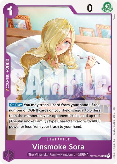 Vinsmoke Sora (Reprint) #OP06-063 Premium Booster -The Best- Vol. 2